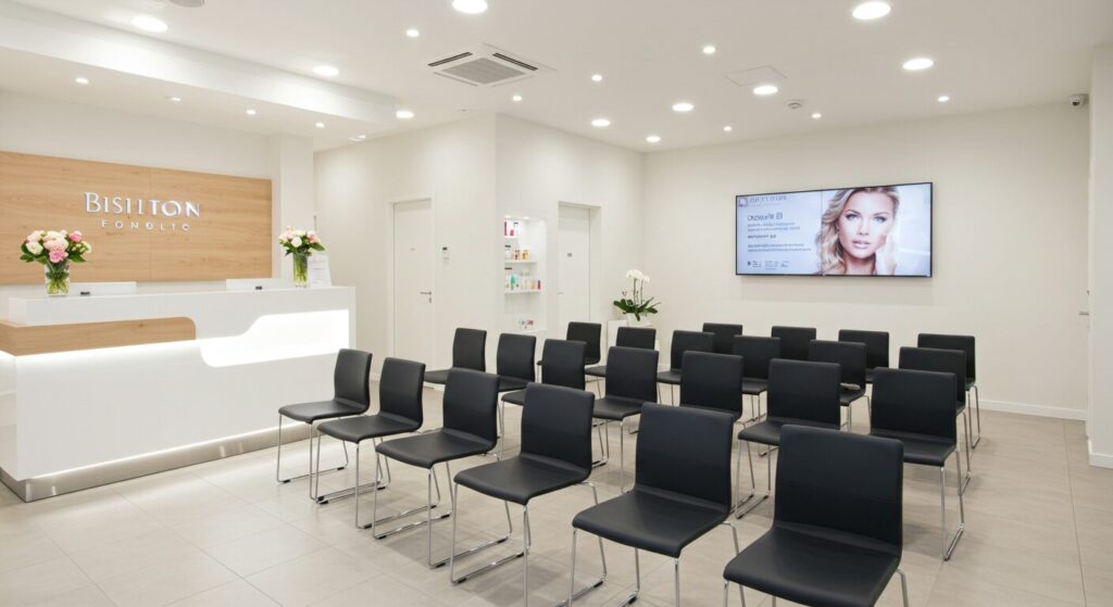 Image of the waiting room at Shonan Beauty Clinic Kawasaki