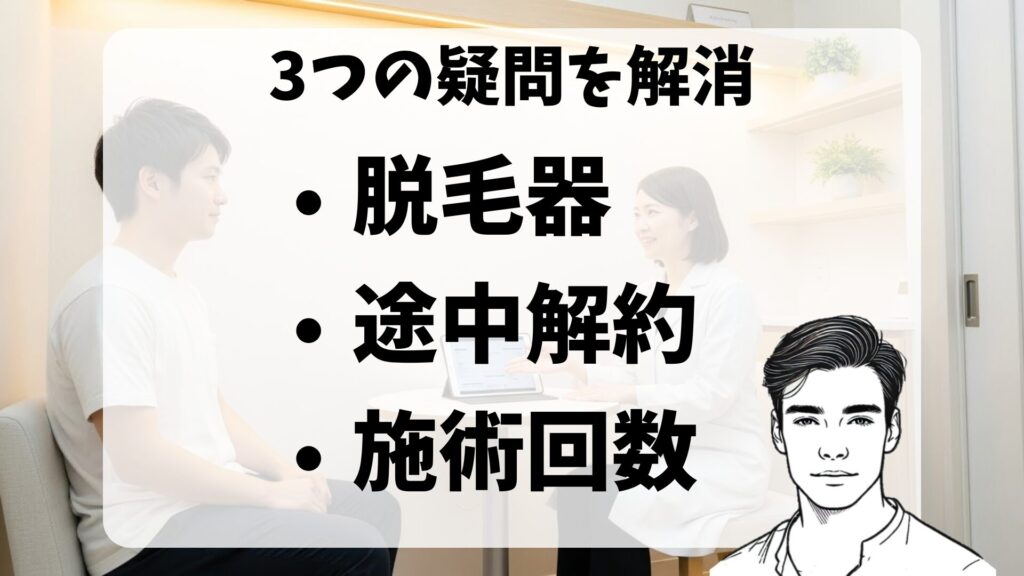 Three concerns asked during beard hair removal consultation