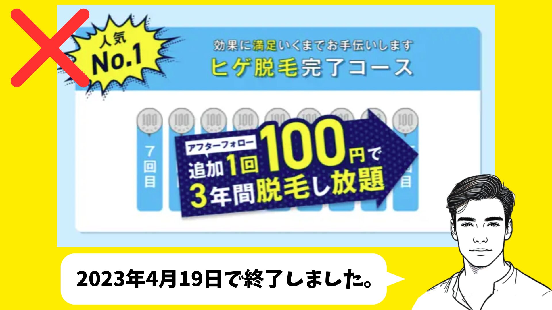 Gorilla Clinic 100 yen plan ends