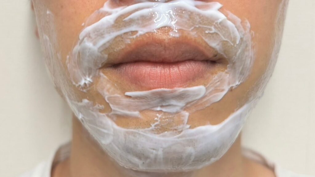 Anesthetic cream applied