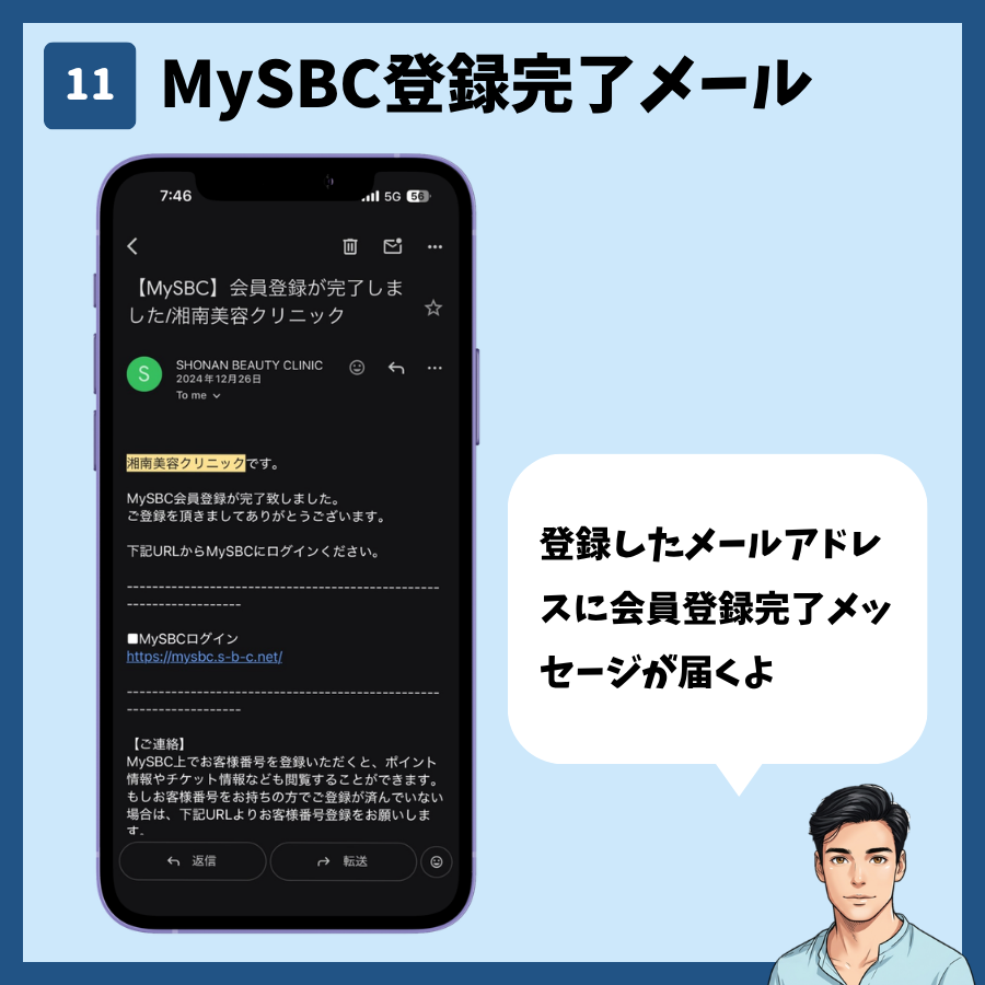 湘南美容クリニックのカウンセリング予約(MySBC登録あり) 手順11:入力内容の確認