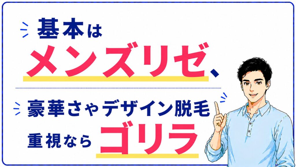 自分に合ったヒゲ脱毛クリニックを選ぶイメージ