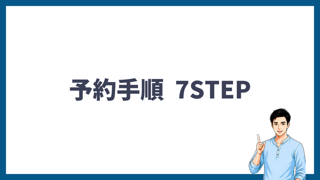メンズリゼの予約手順を図解で解説するイメージ