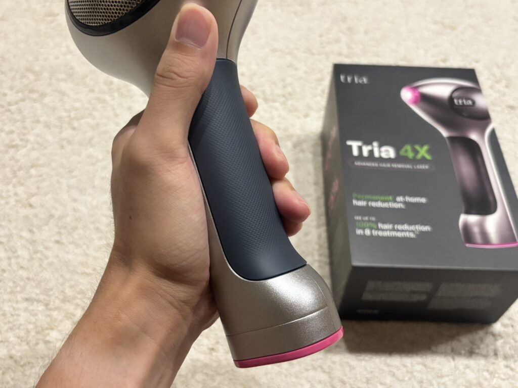 トリア4X第2世代のラバーグリップの質感