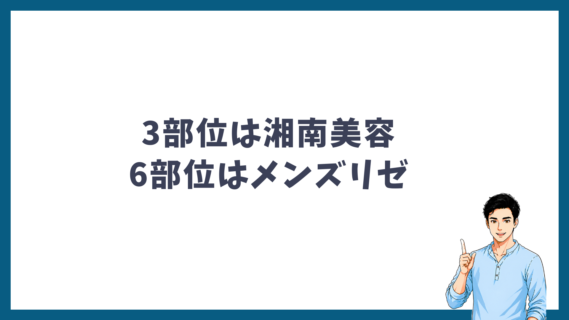 3部位は湘南美容6部位はメンズリゼを示す見出し画像