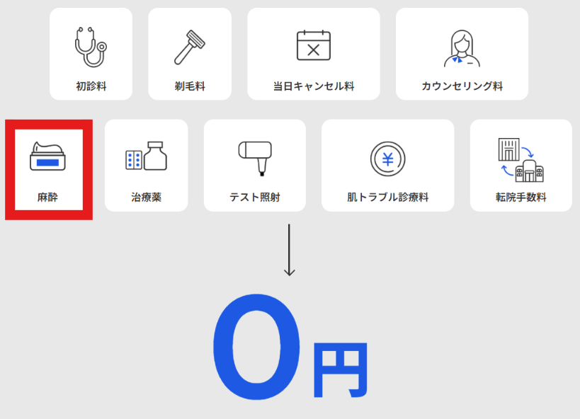 レジーナクリニックオムの学生割の条件を示した公式サイトの画面